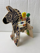 used Manhattan Toy Safari Zebra Wooden Toddler Activity Toy