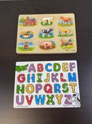 used BUNDLE Melissa & Doug Wooden Puzzles