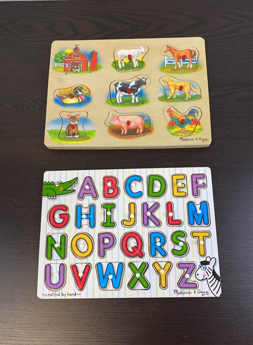 used BUNDLE Melissa & Doug Wooden Puzzles