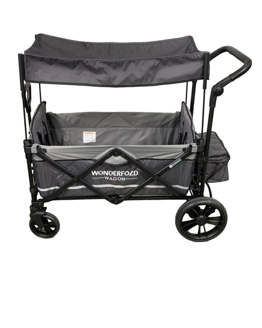 secondhand Wonderfold X2 Push + Pull Double Stroller Wagon, 2022, Stone Gray