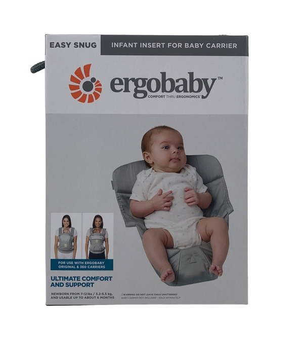 used Ergobaby Infant Insert, Easy Snug, Grey