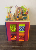 used B. toys Zany Zoo Wooden Activity Cube