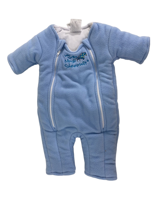 Baby Merlin's Magic Sleepsuit, Blue, Small 3-6 Months, Fleece