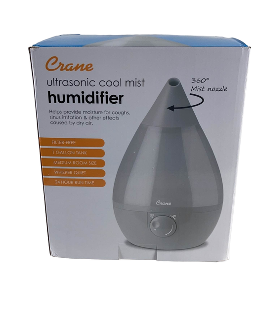 used Crane Filter-Free Droplet Cool Must Humidifier, Grey