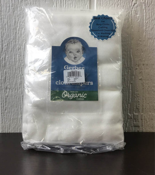 used Gerber Prefolds, 24" x 27", Organic Cotton