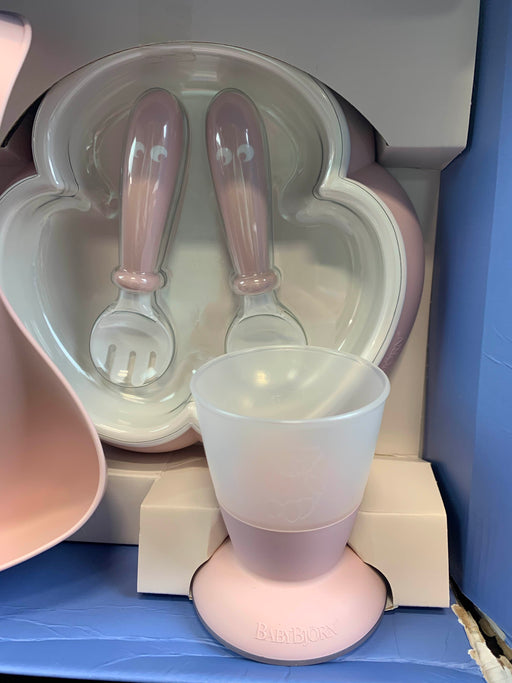 secondhand BabyBjorn Baby Dinner Set, Powder Pink