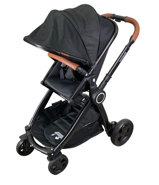 used Mompush Ultimate 2 Baby Stroller, Black with Black Frame, 2023