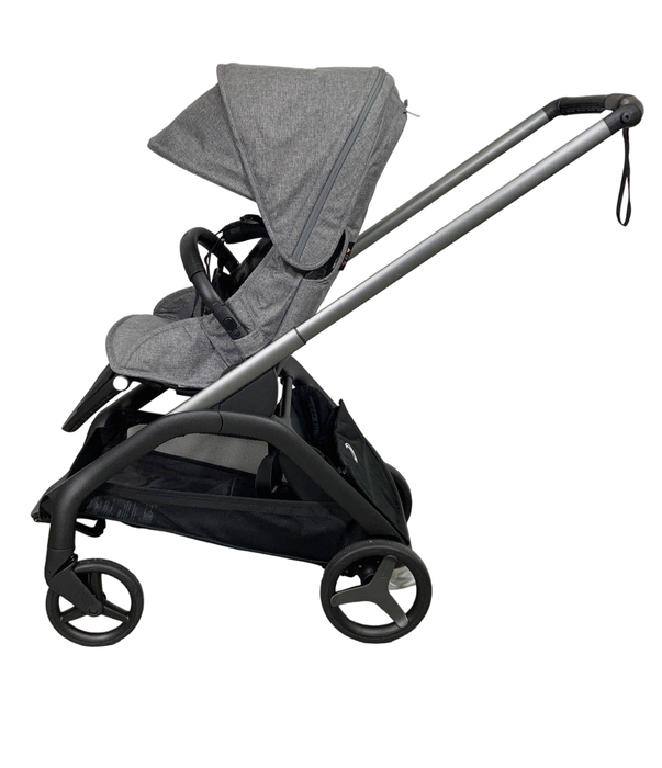 secondhand Bugaboo Dragonfly Bassinet and Seat Stroller, Graphite, Grey Melange, Grey Melange, 2023