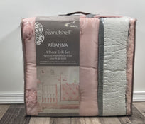 used The Peanut Shell 4-Piece Crib Bedding Set, Pink