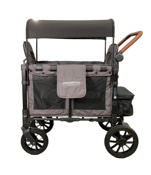 secondhand Wonderfold W2 Luxe Multifunctional Double Stroller Wagon, 2021, Charcoal Gray