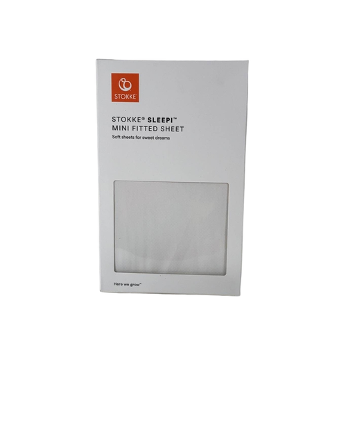 used Stokke Sleepi Mini Fitted Sheet, White, V3