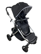 used Mockingbird Single to Double Stroller, 2022, Silver with Black Leather, Watercolor Drops, Black