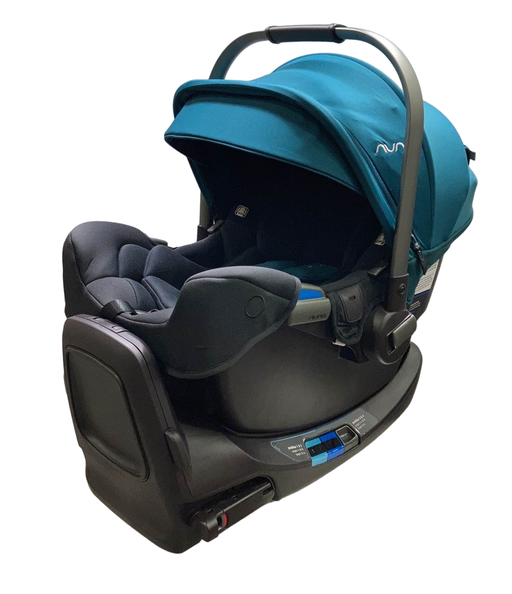 used Nuna PIPA rx Infant Car Seat with RELX Base, 2022, Lagoon