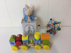 used BUNDLE Wooden Toys With Tin Jack-in-the-Box