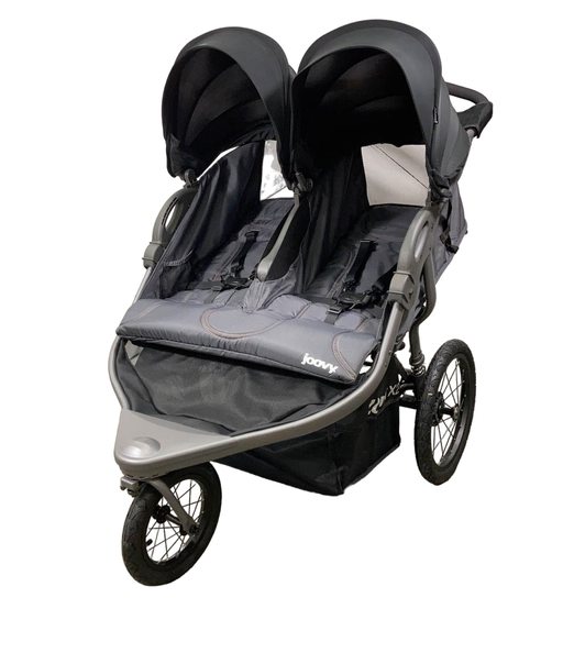 secondhand Joovy Zoom X2 Double Jogging Stroller, 2021, Forged Iron