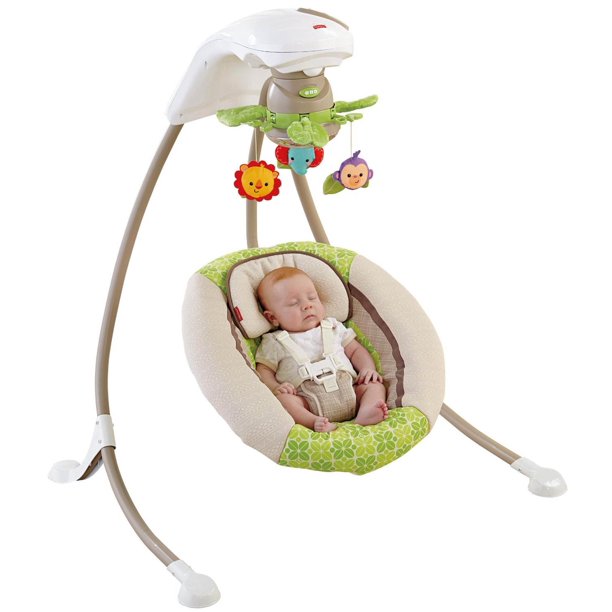 used Fisher Price Cradle 'n Swing, Rainforest