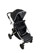 used Mockingbird Single to Double Stroller, 2023, Silver with Black Leather, Watercolor Drops, Black