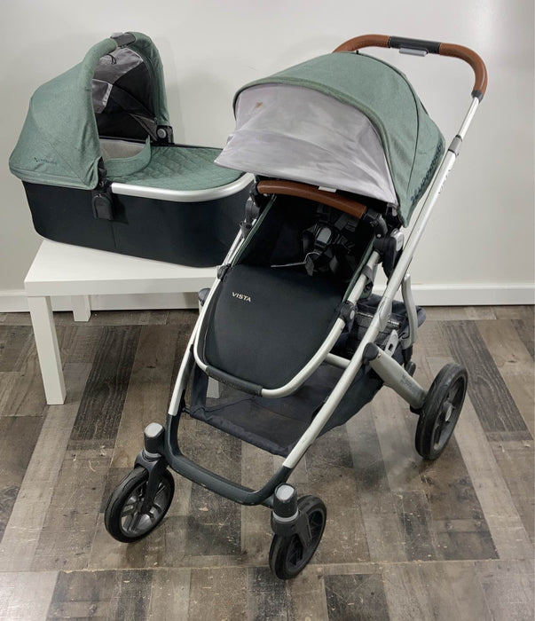 secondhand UPPAbaby VISTA Stroller, Emmett (Green Melange), 2019