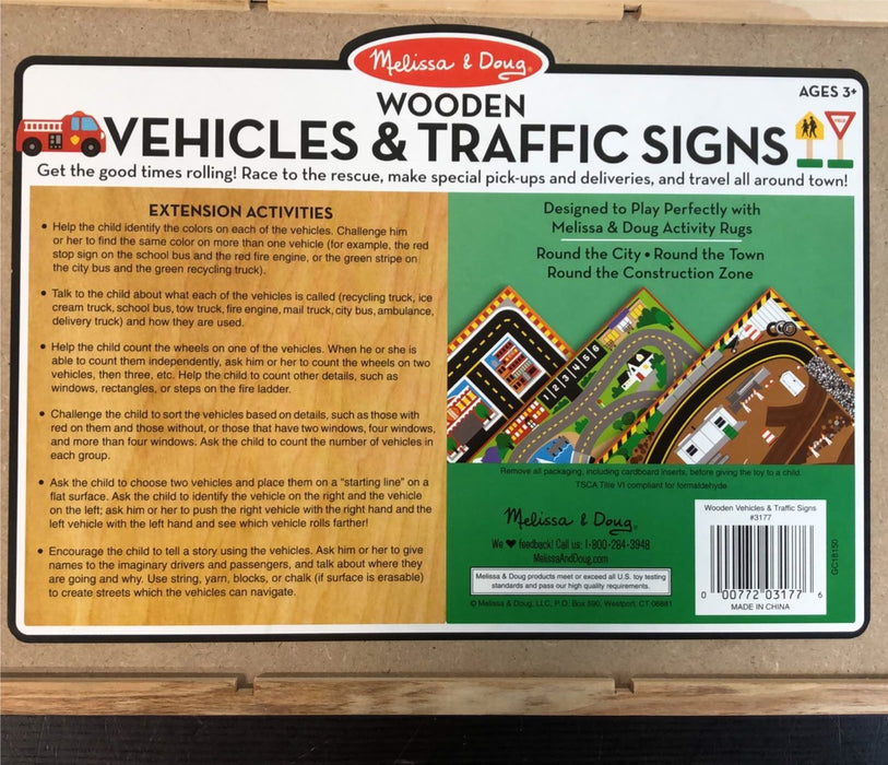 used Melissa & Doug Wooden Vehicles & Traffic Signs