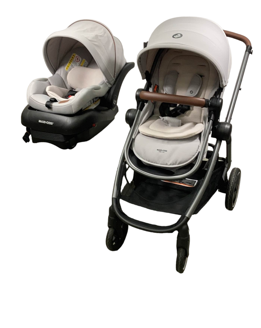 used Maxi-Cosi Zelia2 Luxe Travel System, network sand, 2023