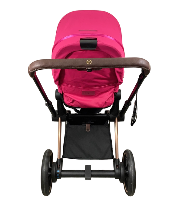 Cybex E-PRIAM Electric Stroller, 2019, Rose Gold, Fancy Pink