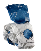 secondhand JumpOff Jo 2 Pack Fitted Bassinet Sheets, Blue Galaxy Bears