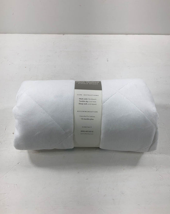 used Guava Family Lotus Crib Plush Quilted Sheet