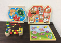 used BUNDLE Wooden Puzzles And Toy