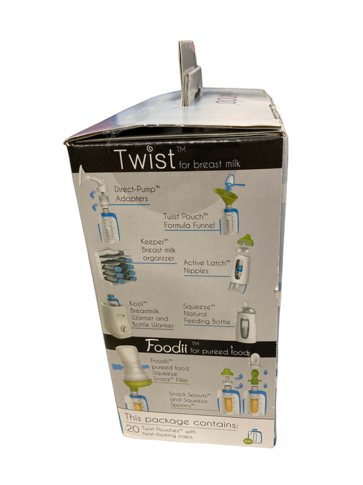 used Kiinde Twist Pouches, 6oz, 20 Pack