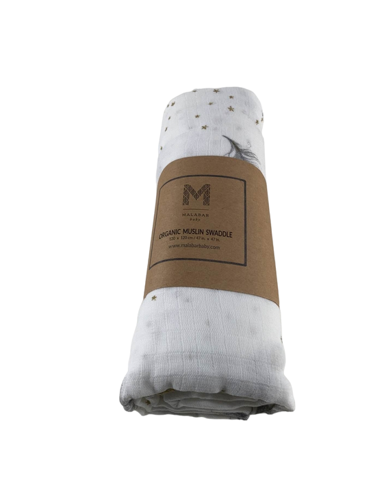 used Malabar Baby Organic Cotton Swaddle Blankets