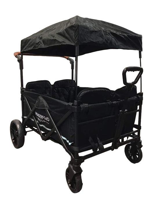 used Wonderfold X4 Push & Pull Quad Stroller, Stealth Black, 2022