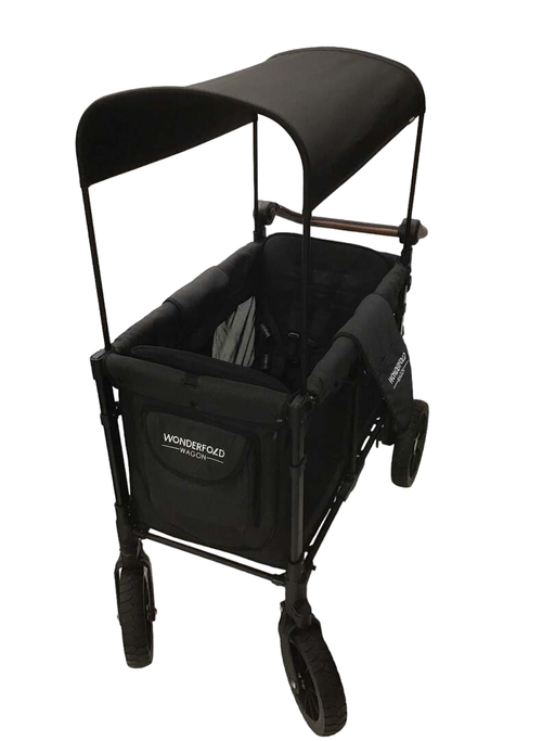 secondhand Wonderfold W2 Luxe Multifunctional Double Stroller Wagon, 2022, Volcanic Black