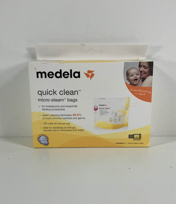 used Medela Quick Clean Micro Steam Bags, Box of 5