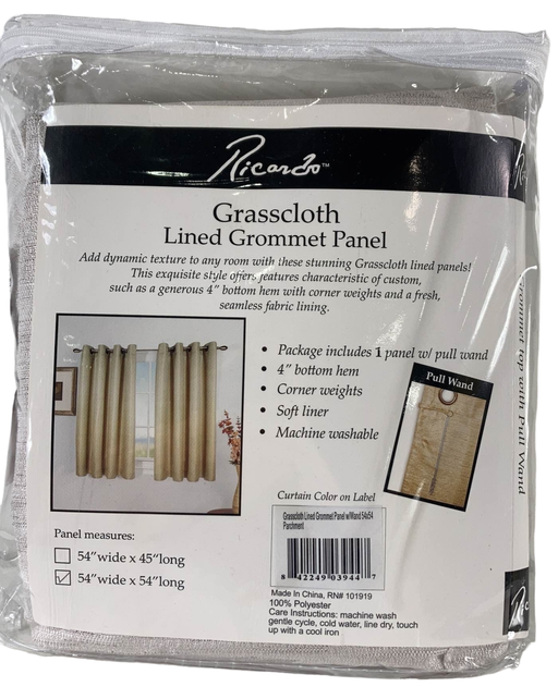 secondhand Ricardo Trading Grasscloth Window Panel Curtains