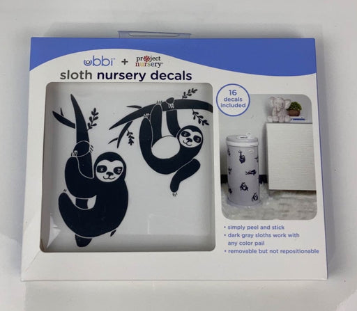 used Ubbi Diaper Pail Decals, Sloth