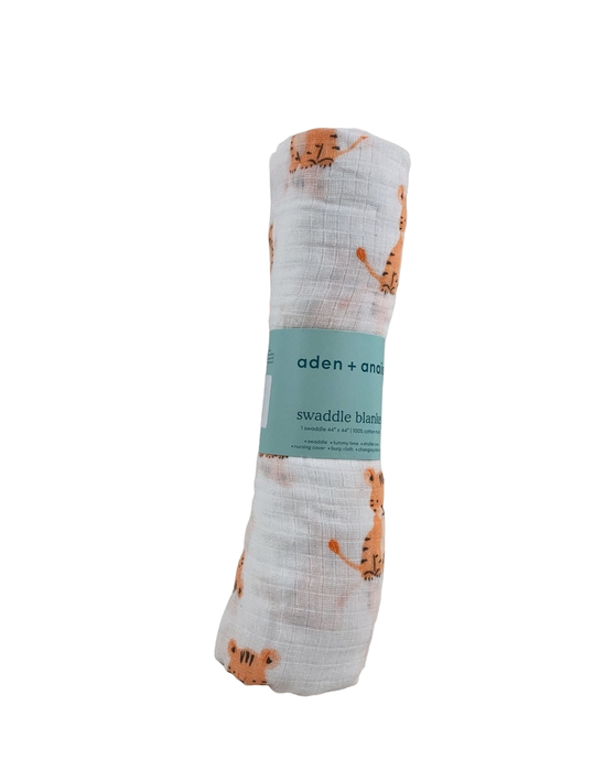 used Aden + Anais Swaddle Blanket, tiger