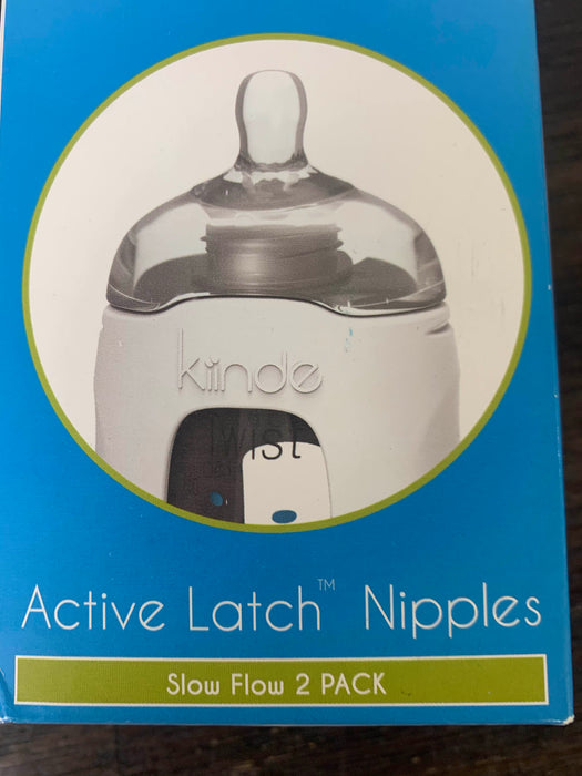 secondhand Kiinde Active Latch Nipples, Slow Flow (2 pack)