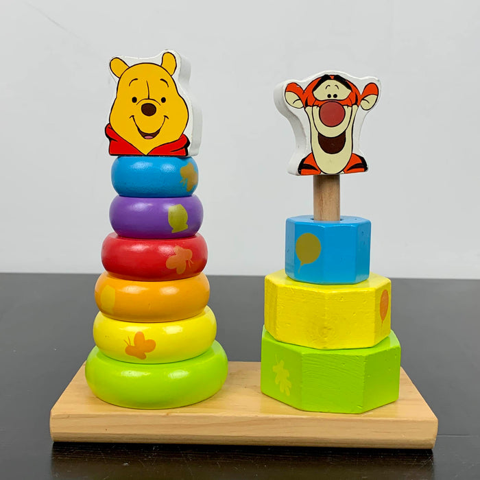 used Melissa & Doug Winnie the Pooh & Tigger Wooden Stacker