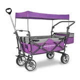 Wonderfold S4 Push & Pull Premium Utility Folding Wagon with Canopy, Purple, CP Model