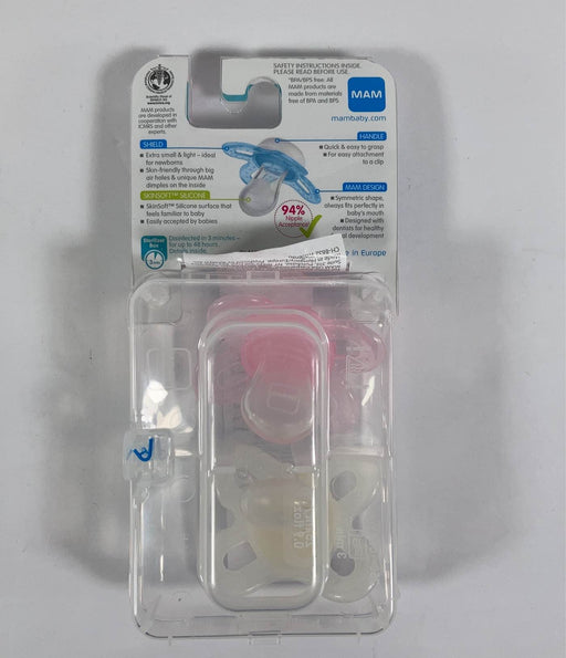 secondhand MAM Newborn Pacifier, - pink cat and bird