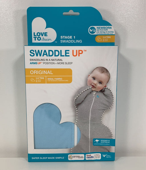 used Love To Dream Swaddle UP Original Sleep Sack, Blue, Newborn