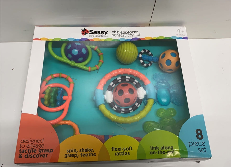 used Sassy The Explorer Sensory Toy Gift Set