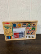 used Melissa & Doug Wooden Stamp Set