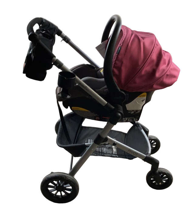 used Evenflo Pivot Modular Travel System Stroller, 2022, Dusty Rose