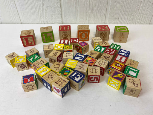 used BUNDLE Wooden Alphabet Blocks