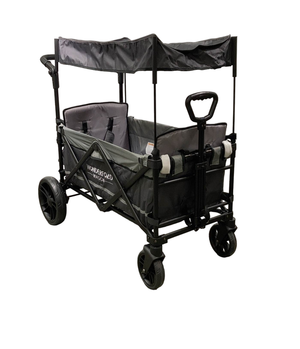 used Wonderfold X2 Push + Pull Double Stroller Wagon, 2022, Stone Gray