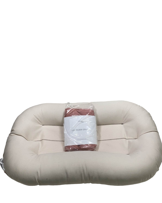 used Snuggle Me Organic Sensory Infant Lounger with Cover, Gum Drop