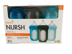 used Boon Nursh Bottles, 3 Pack, 4oz, Slow