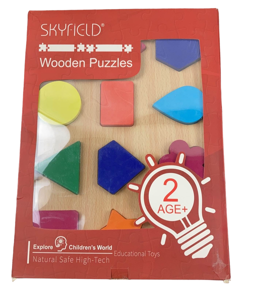 used SKYFIELD Wooden Shape Puzzles