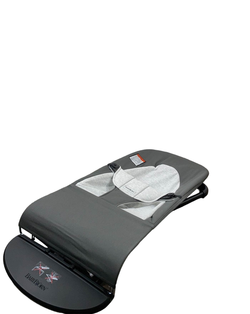 used BabyBjorn Bouncer Balance, Dark Grey/Grey, Black Frame